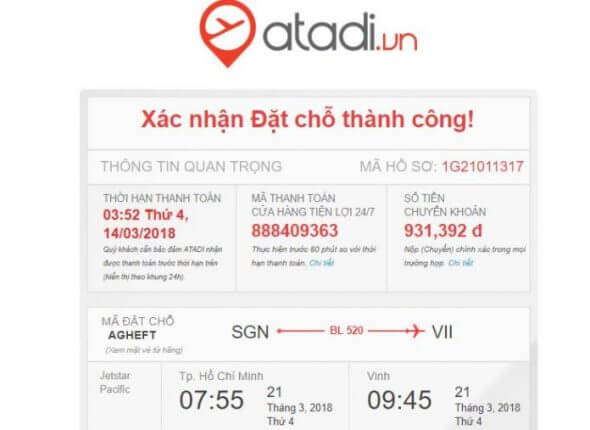 Hướng dẫn đặt vé máy bay tại Atadi 4
