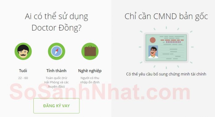 Chỉ cần CMND là có thể vay tại DoctorDong