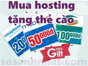 Mua hosting tặng thẻ cào miễn phí 2019