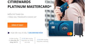 Khuyến mãi mở thẻ tín dụng tặng Vali 2020 (Citibank,VIB,VPBank)